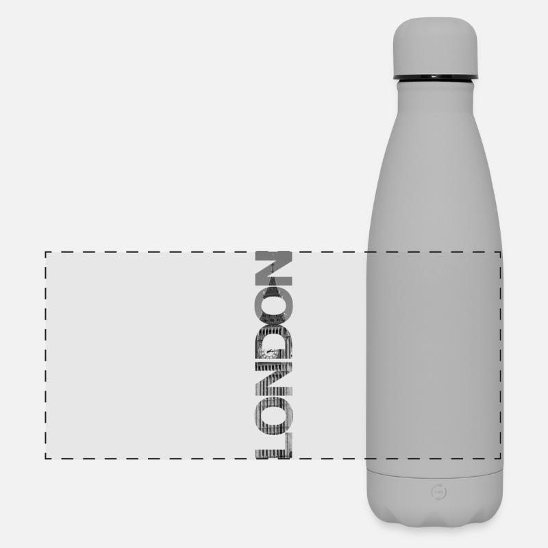 London Big Ben gift - Matte Panoramic Thermal Bottle 500 ml - grey