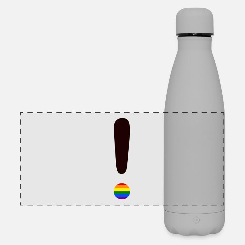 laut und stolz - Matte Panorama Isolierflasche 500 ml - Grau
