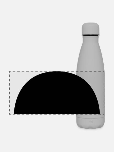 Halbkreis - Matte Panorama Isolierflasche 500 ml - Grau
