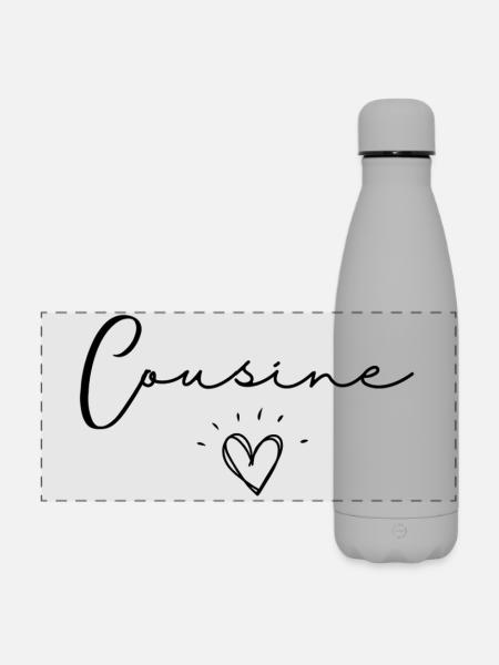 Cousin - Matte Panorama Isolierflasche 500 ml - Grau