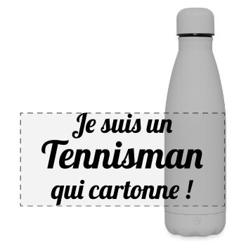 Tennis - Sport - Ball - Player - Game - Sportsman - Matte Panoramic Thermal Bottle 500 ml - grey - Front