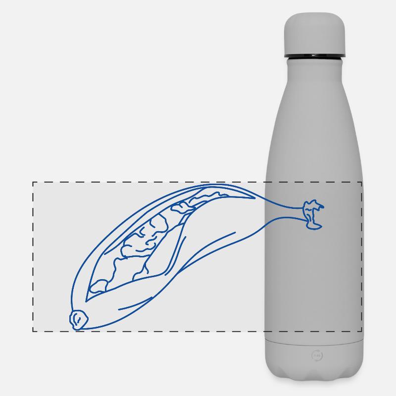 Chocolate Banana - Matte Panoramic Thermal Bottle 500 ml - grey