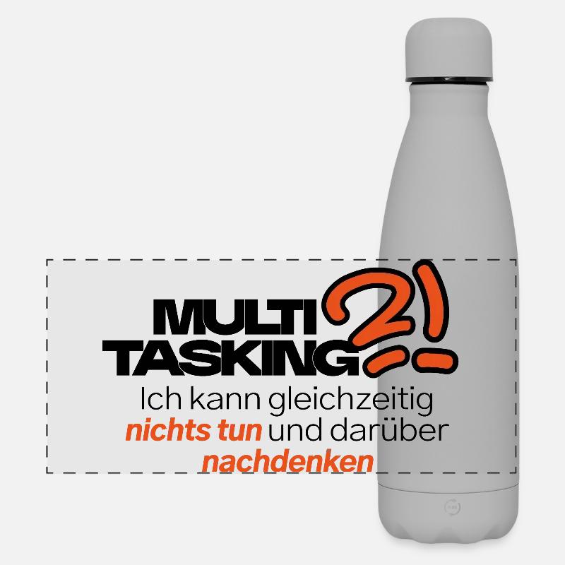 Multitask in style - Matte Panoramic Thermal Bottle 500 ml - grey