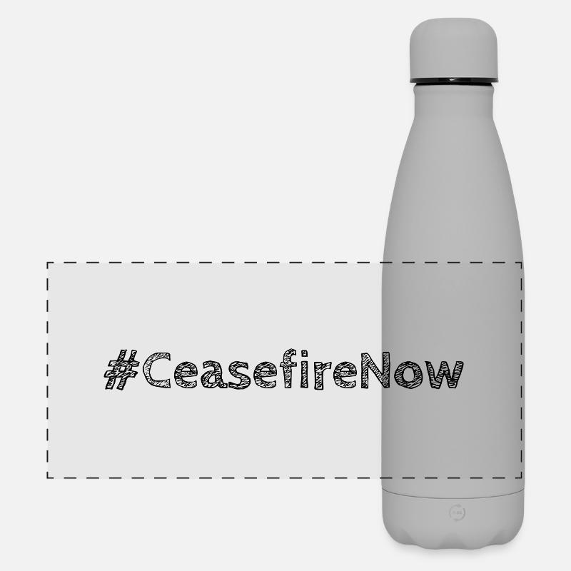 ceasefirenow - Matte Panoramic Thermal Bottle 500 ml - grey