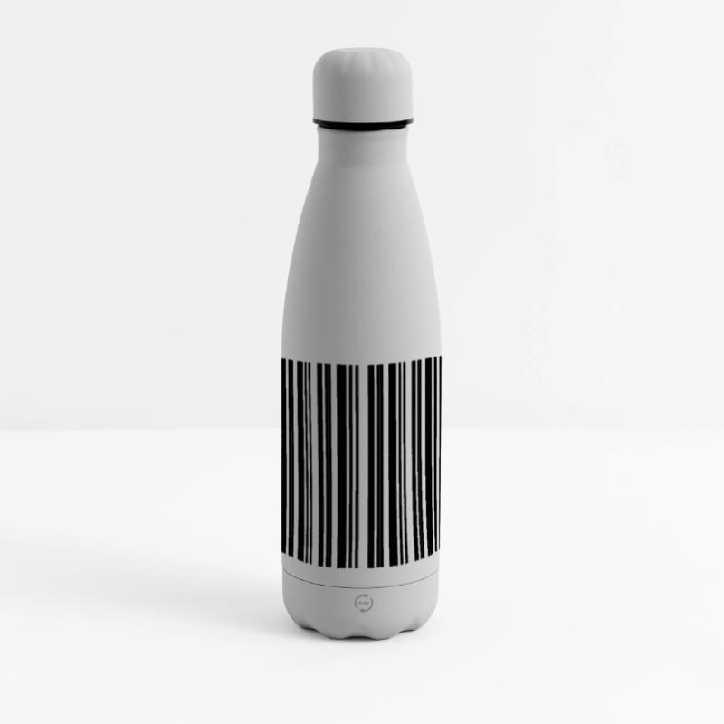 Barcode Strichcode Nerd IT Technik Design Matte Panorama Isolierflasche 500 ml