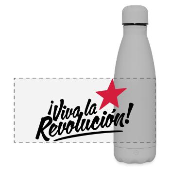 viva la revolucion - revolution! - Matte Panoramic Thermal Bottle 500 ml - grey - Front