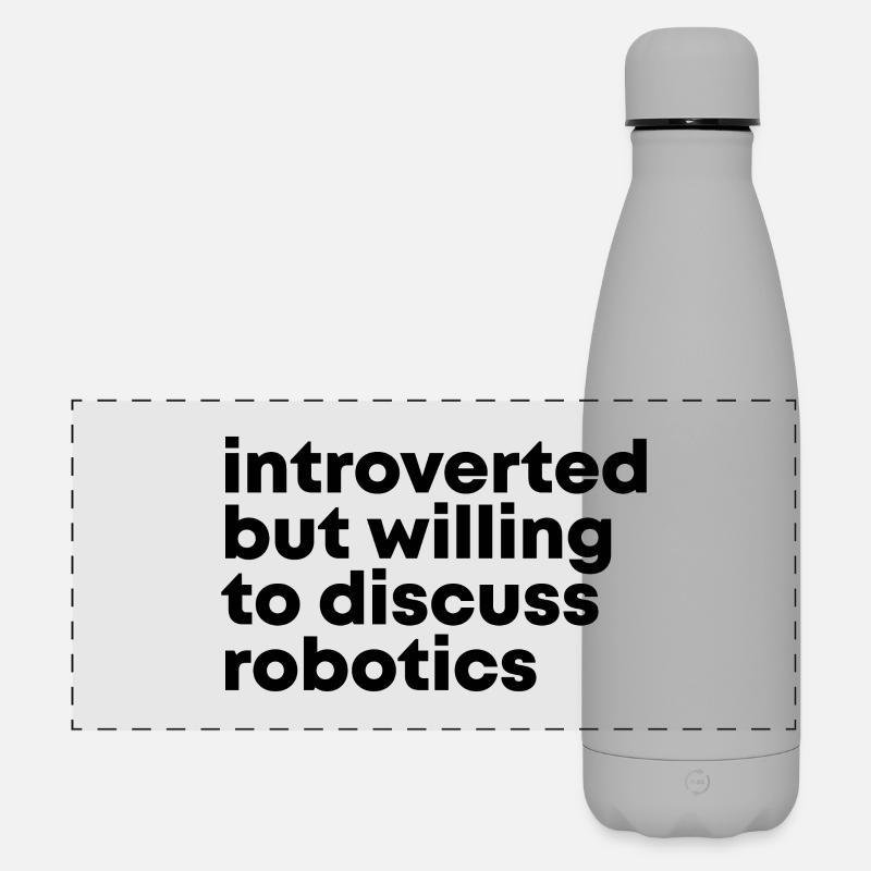 Robotertechnik - Matte Panorama Isolierflasche 500 ml - Grau