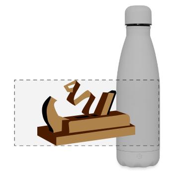 une raboteuse en bois - Gourde isotherme panoramique mate 500 ml - gris - Devant