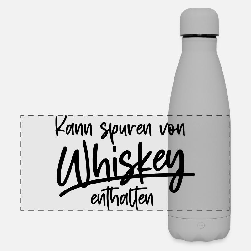 Whiskey - Matte Panorama Isolierflasche 500 ml - Grau