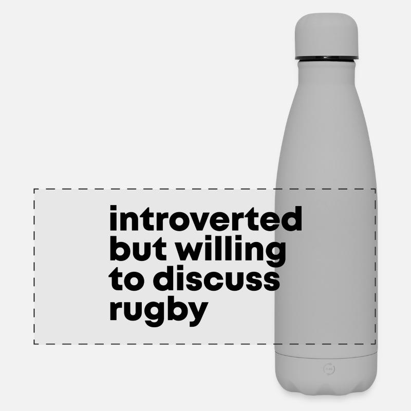 Rugby - Matte Panoramic Thermal Bottle 500 ml - grey