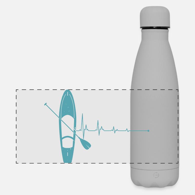Pulse Board and Paddle - Matte Panoramic Thermal Bottle 500 ml - grey