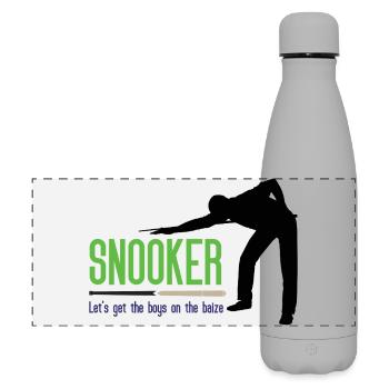 Snooker - Let's get the.boys on the baize - Matte Panoramic Thermal Bottle 500 ml - grey - Front