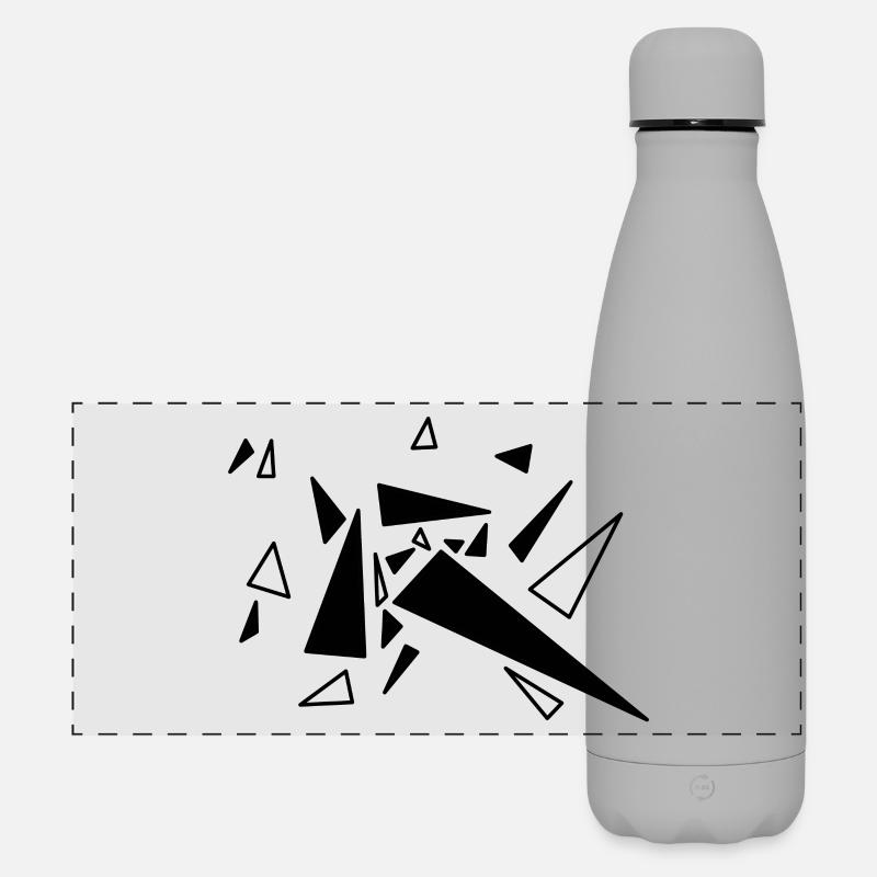 triangle - Matte Panoramic Thermal Bottle 500 ml - grey