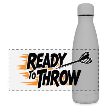 Prêt à lancer des fléchettes Tenue professionnelle - Gourde isotherme panoramique mate 500 ml - gris - Devant