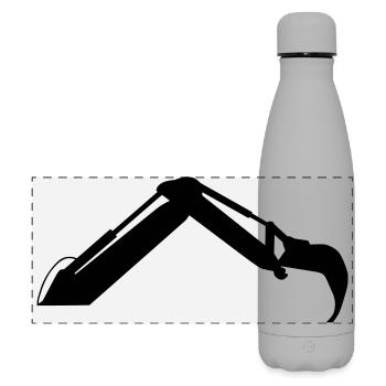 Excavator Arm – Digging Power - Matte Panoramic Thermal Bottle 500 ml - grey - Front