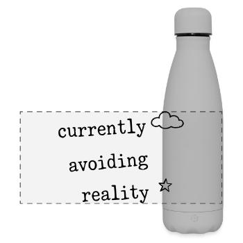 Currently Avoiding Reality Funny Shirt - Matte Panoramic Thermal Bottle 500 ml - grey - Front