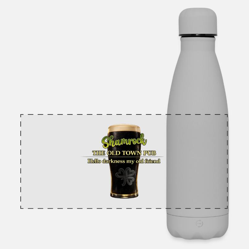 Hello_Darkness_Print - Matte Panoramic Thermal Bottle 500 ml - grey