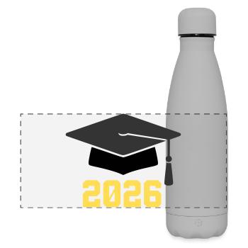 Doctoral Degree 2026 - Matte Panoramic Thermal Bottle 500 ml - grey - Front