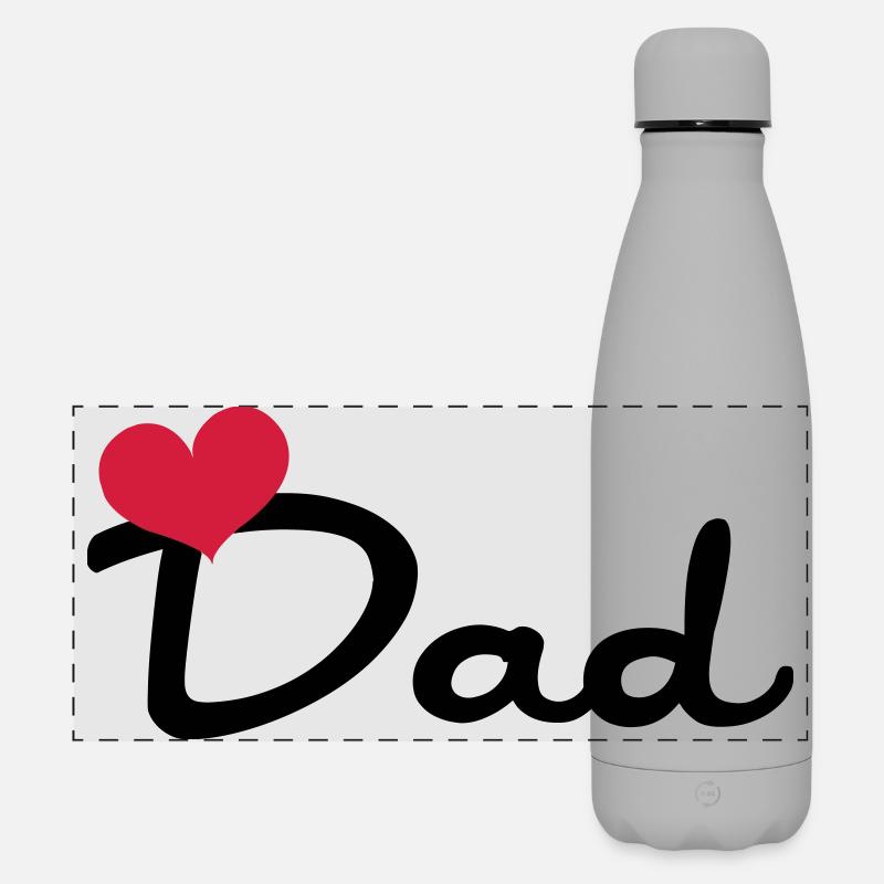 Dad - Matte Panoramic Thermal Bottle 500 ml - grey
