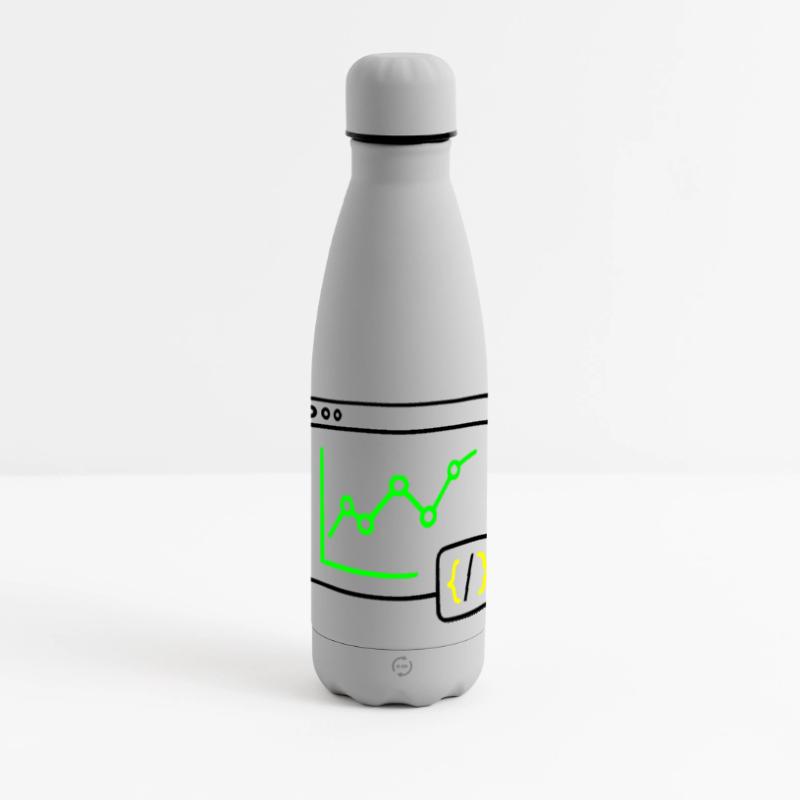 Web Analyse Chart Coding Browser Vektor Matte Panorama Isolierflasche 500 ml