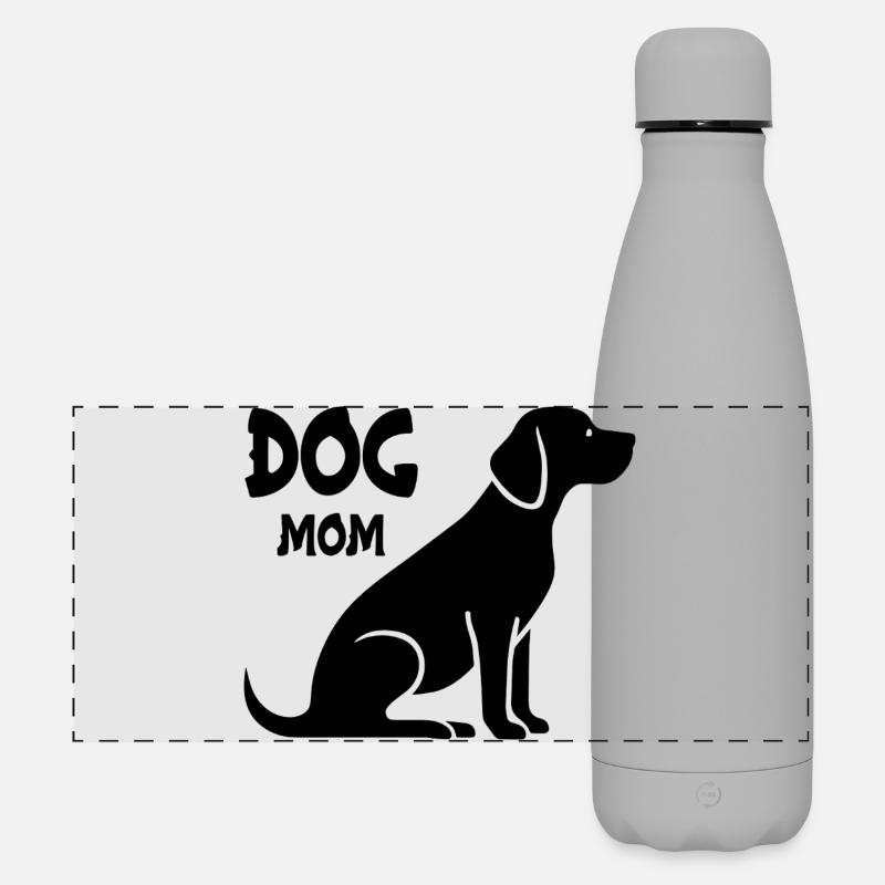 Labrador Mom - Matte Panoramic Thermal Bottle 500 ml - grey