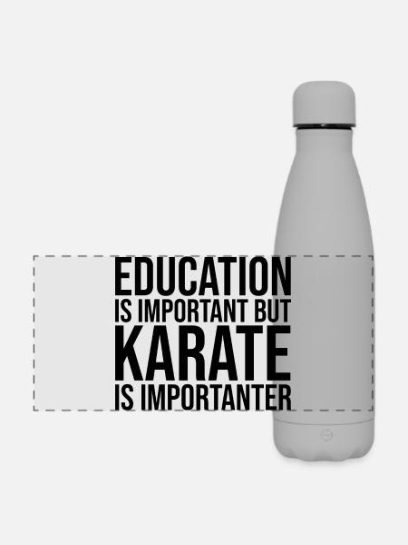 Karate Karate Karate - Matte Panorama Isolierflasche 500 ml - Grau