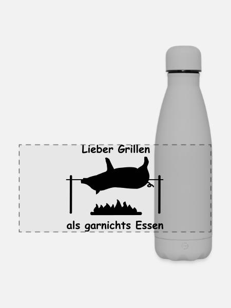 spanferkel grillen speise - Matte Panorama Isolierflasche 500 ml - Grau