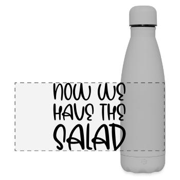 Now we have the salad - Matte Panoramic Thermal Bottle 500 ml - grey - Front