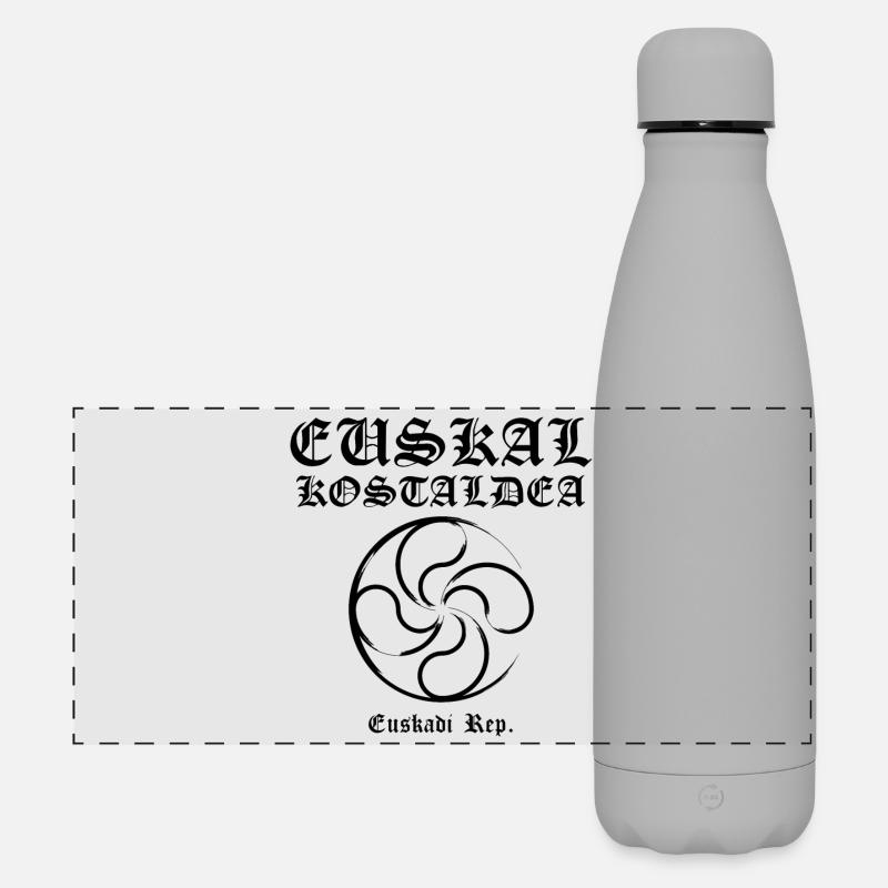 Basque Cross - Matte Panoramic Thermal Bottle 500 ml - grey