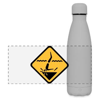 Graphique de signe de plongée - Gourde isotherme panoramique mate 500 ml - gris - Devant