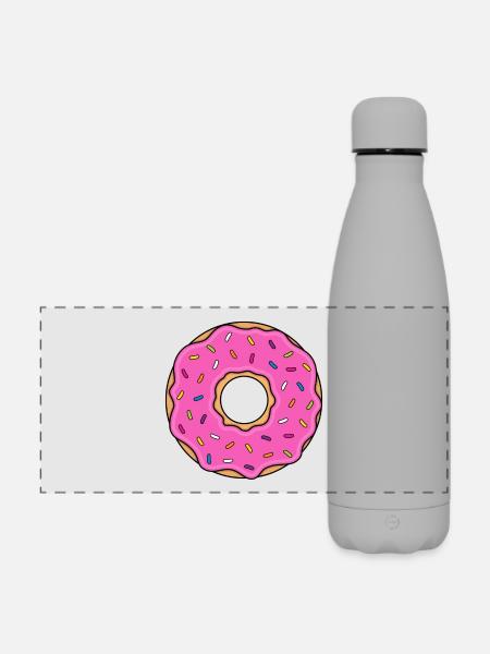 Donut - Matte Panorama Isolierflasche 500 ml - Grau