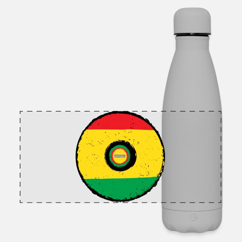 Underground Soundsystem Disc - Matte Panorama Isolierflasche 500 ml - Grau