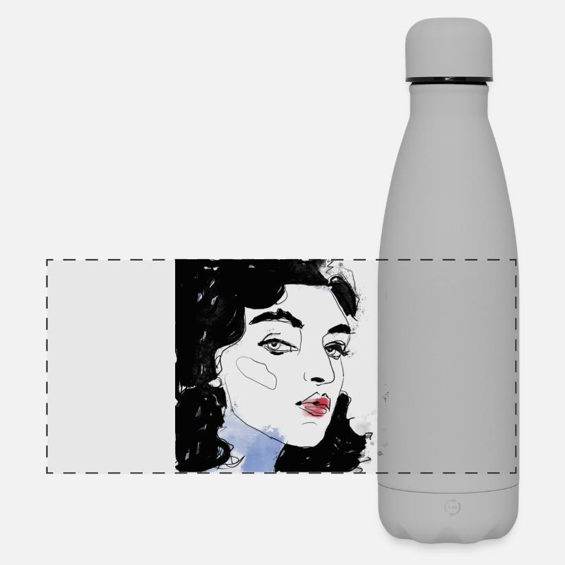 Kunst - Matte Panorama Isolierflasche 500 ml - Grau
