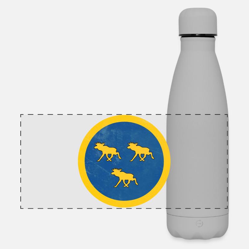 Swedish Moose Force - Matte Panoramic Thermal Bottle 500 ml - grey
