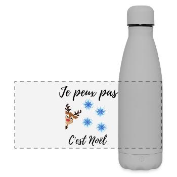 Santa Reindeer T-shirt - Matte Panorama Isolierflasche 500 ml - Grau - Vorne