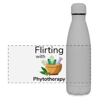Herbalist Flirting With Phytotherapy Professional  - Matte Panoramic Thermal Bottle 500 ml - grey - Front