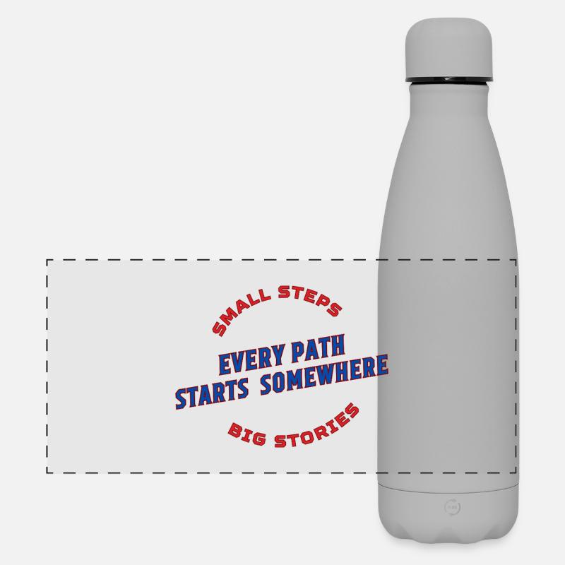 Every Path Starts Somewhere - Matte Panoramic Thermal Bottle 500 ml - grey