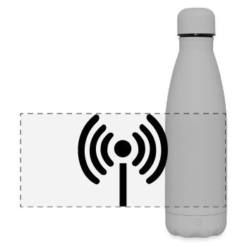 Wi-Fi Symbol - Matte Panoramic Thermal Bottle 500 ml - grey - Front