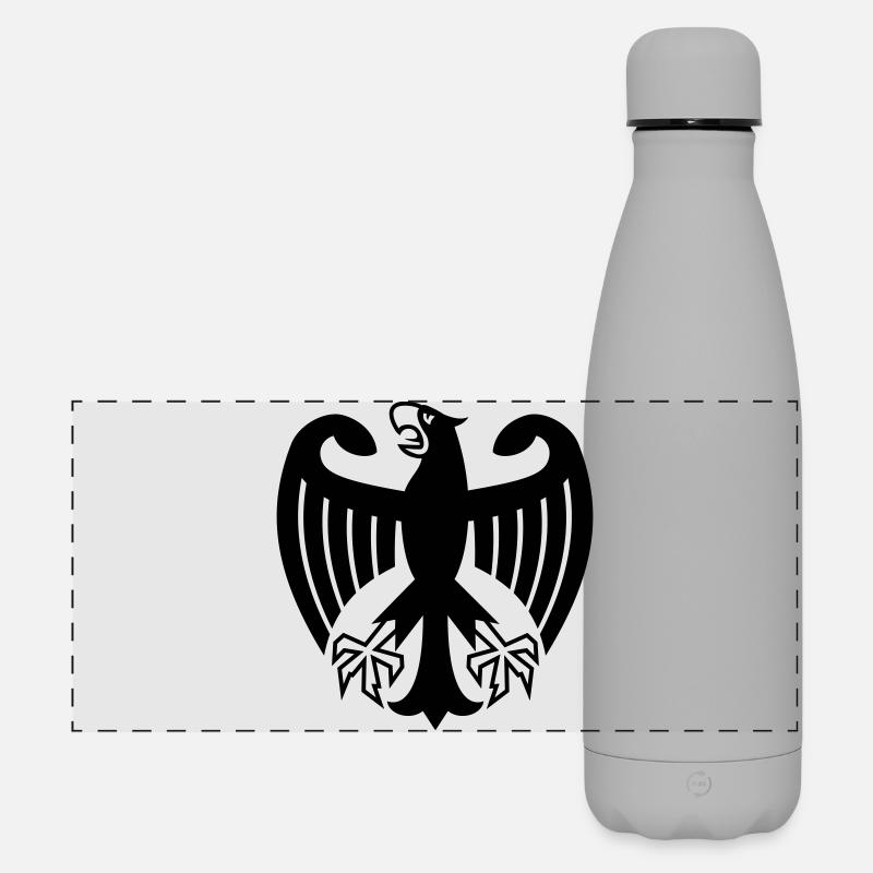 Germany Eagle - Matte Panoramic Thermal Bottle 500 ml - grey