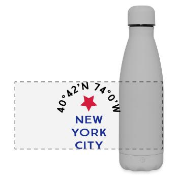 New York City - Matte Panorama Isolierflasche 500 ml - Grau - Vorne