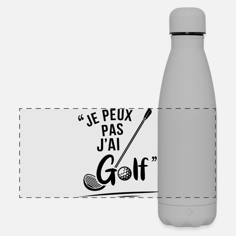 I can't I have Golf - Matte Panoramic Thermal Bottle 500 ml - grey