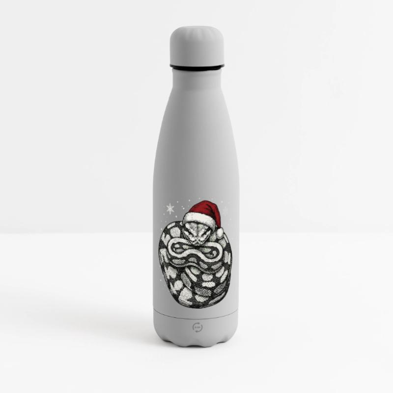 Serpent roi python roi de Noël Python boule Gourde isotherme panoramique mate 500 ml