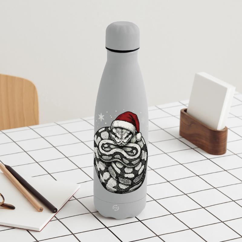Serpent roi python roi de Noël Python boule Gourde isotherme panoramique mate 500 ml