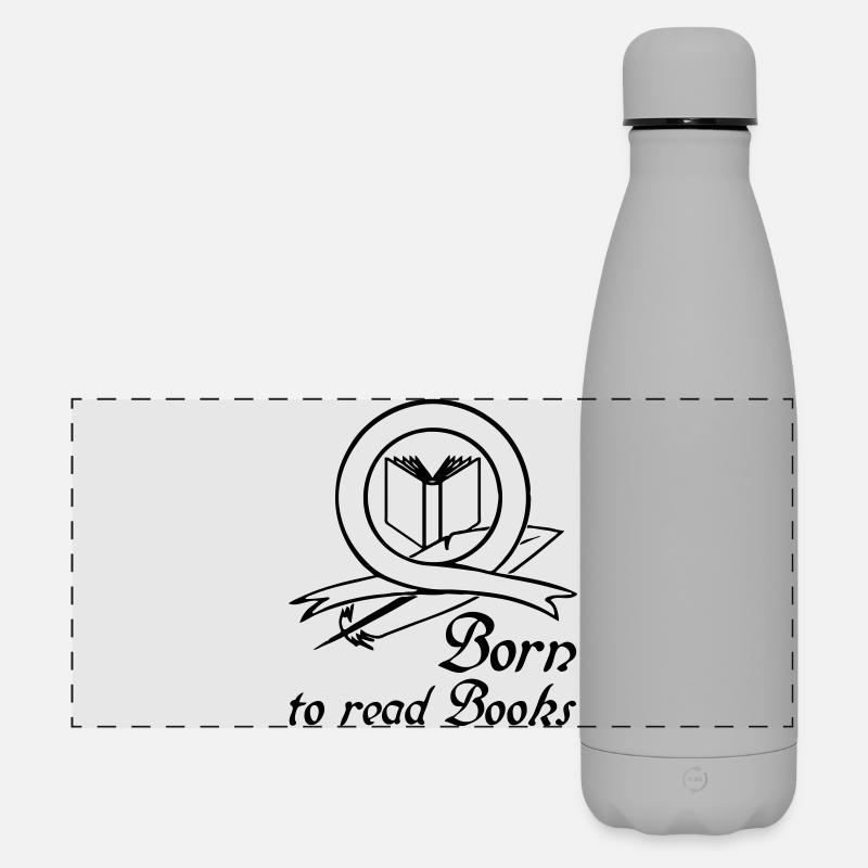Born to read Books - Matte Panoramic Thermal Bottle 500 ml - grey