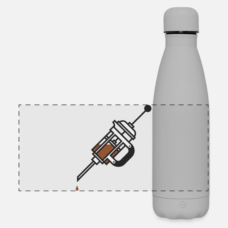 Coffee Coffee Coffee - Matte Panoramic Thermal Bottle 500 ml - grey