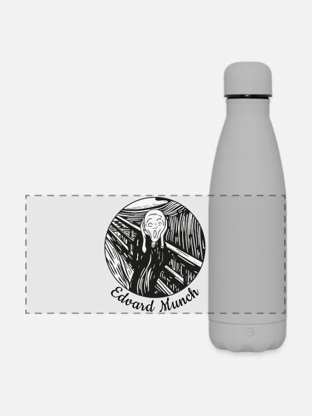 der Schrei tshirt - Matte Panorama Isolierflasche 500 ml - Grau