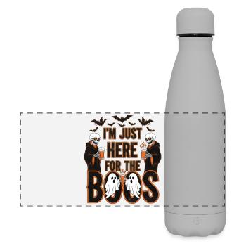 Squelettes Boos Halloween - Gourde isotherme panoramique mate 500 ml - gris - Devant