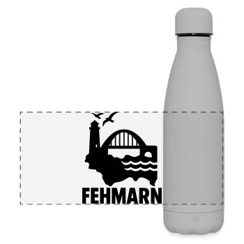 fehmarn schleswig holstein - Matte Panorama Isolierflasche 500 ml - Grau - Vorne