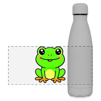 Charme de grenouille citron vert brillante - Gourde isotherme panoramique mate 500 ml - gris - Devant