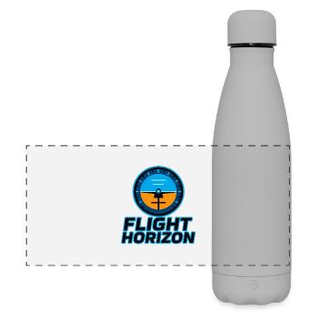 Flight Horizon Logo - Gourde isotherme panoramique mate 500 ml - gris - Devant